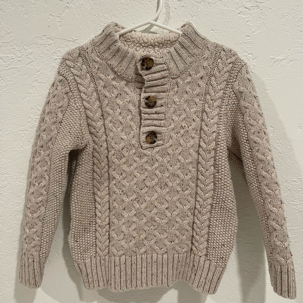 Cat & Jack button down cable-knit sweater